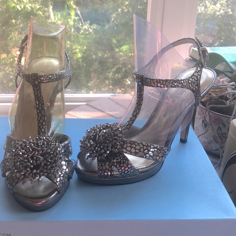 Antonio Melani platform jewelled sandals